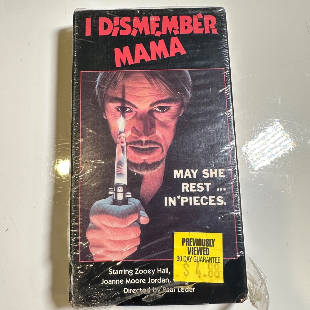 I Dismember Mama VHS‎ Horror Movie Blockbuster Video Rental 1988